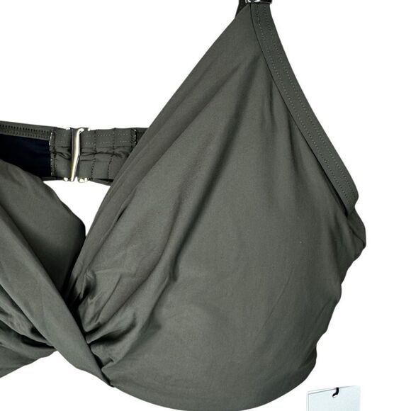 NWT Calvin Klein Women's Olive Green BIKINI top size XL & XXL - Picture 4 of 9